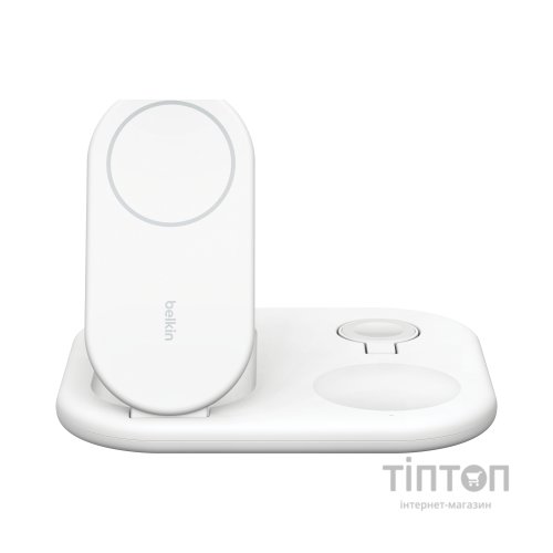 Зарядний пристрій Belkin 3in1 Magnetic Foldable iPhone/Watch/AirPods Qi2 15W white (WIZ029VFWH)