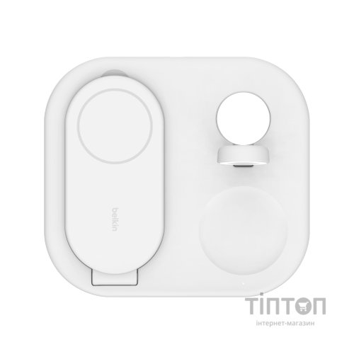Зарядний пристрій Belkin 3in1 Magnetic Foldable iPhone/Watch/AirPods Qi2 15W white (WIZ029VFWH)