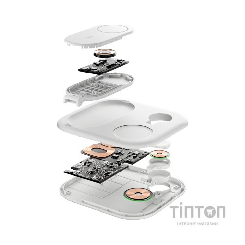 Зарядний пристрій Belkin 3in1 Magnetic Foldable iPhone/Watch/AirPods Qi2 15W white (WIZ029VFWH)