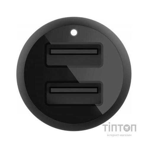 Зарядний пристрій Belkin Car Charger 24W Dual USB-A black (CCB001BTBK)