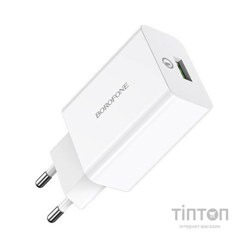 Зарядний пристрій BOROFONE BA21A Long journey single port QC3.0 charger set (Type-C) White (BA21ACW)