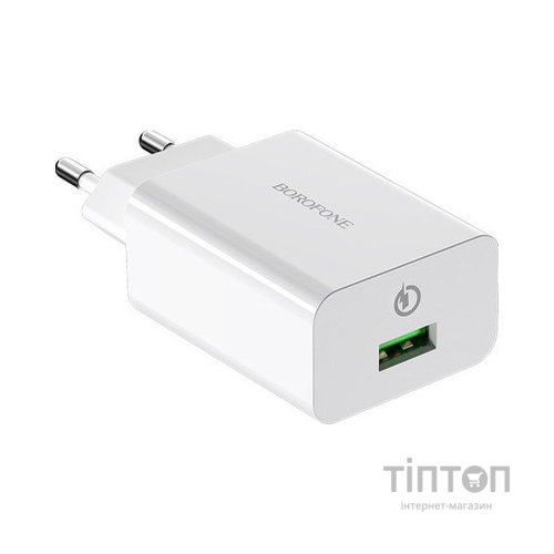 Зарядний пристрій BOROFONE BA21A Long journey single port QC3.0 charger set (Type-C) White (BA21ACW)