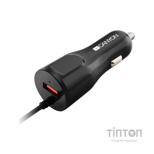 Зарядний пристрій Canyon 1xUSB car adapter (CNE-CCA033B)
