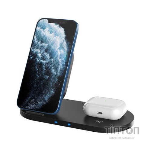 Зарядний пристрій Canyon 2in1 Wireless 10W/7.5W/5W Type-C 1.2 m (CNS-WCS202B)