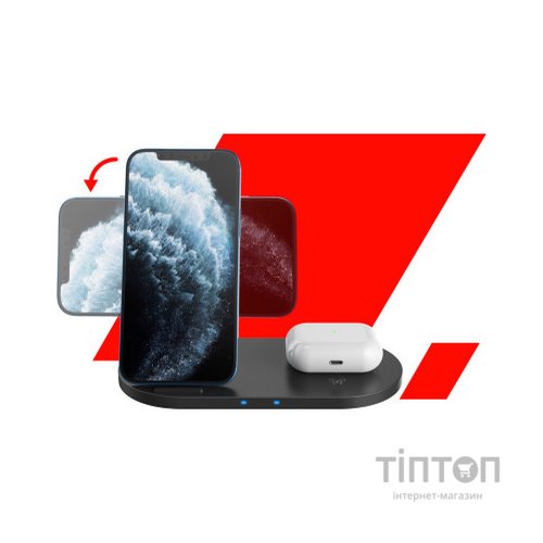 Зарядний пристрій Canyon 2in1 Wireless 10W/7.5W/5W Type-C 1.2 m (CNS-WCS202B)