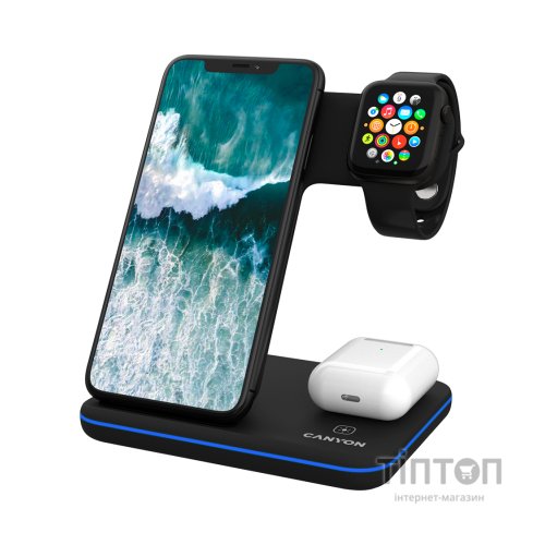 Зарядний пристрій Canyon 3in1 Wireless charger (CNS-WCS303B)