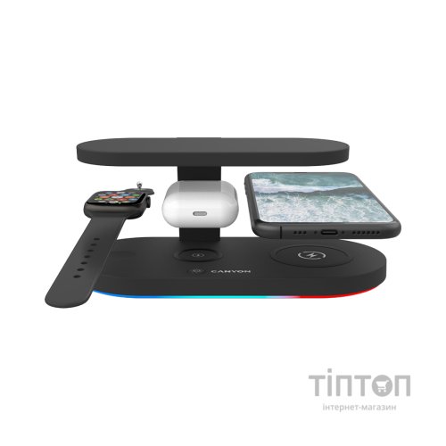 Зарядний пристрій Canyon 5in1 Wireless charger with UV sterilizer (CNS-WCS501B)