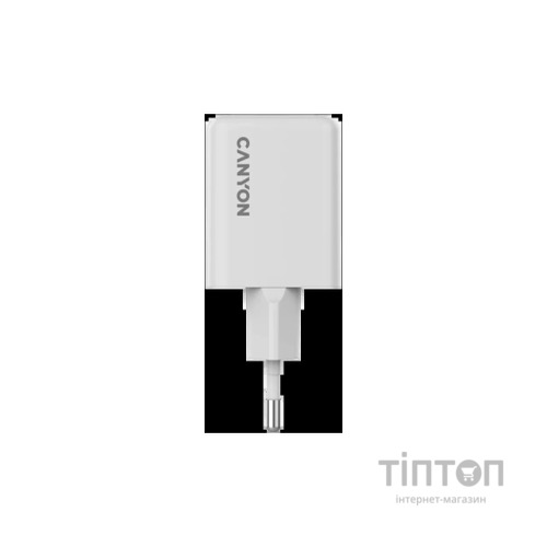 Зарядний пристрій Canyon CU35CC GaN 35W 2xPD EU White (CNS-CUW35CC)
