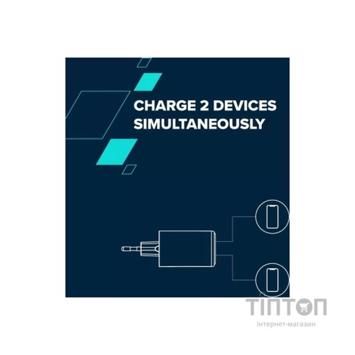 Зарядний пристрій Canyon CU45AC GaN 45W 1xPD 1xQC EU White (CNS-CUW45AC)