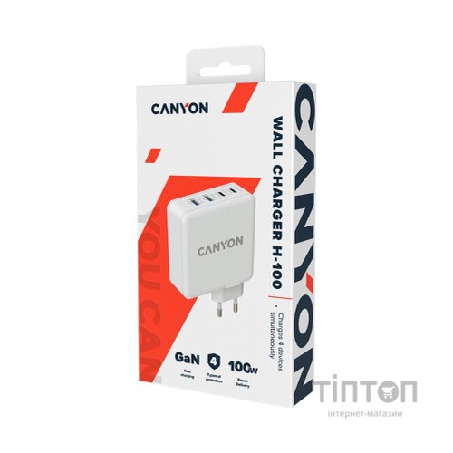 Зарядний пристрій Canyon GAN 100W (CND-CHA100W01)