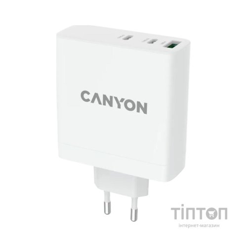 Зарядний пристрій Canyon H-140-01 Wall charger with 1USB-A 2 USB-C (CND-CHA140W01)