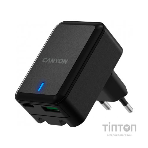 Зарядний пристрій Canyon PD 20W/QC3.0 18W (CNS-CHA20B)