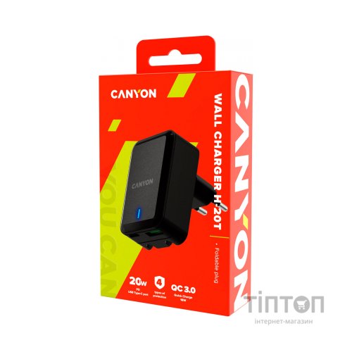 Зарядний пристрій Canyon PD 20W/QC3.0 18W (CNS-CHA20B)