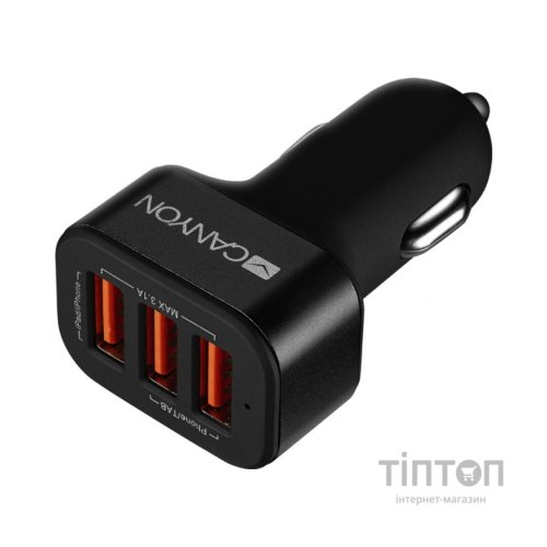 Зарядний пристрій Canyon Universal 3xUSB car adapter (CNE-CCA06B)