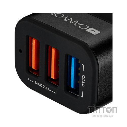 Зарядний пристрій Canyon Universal 3xUSB car adapter (CNE-CCA07B)