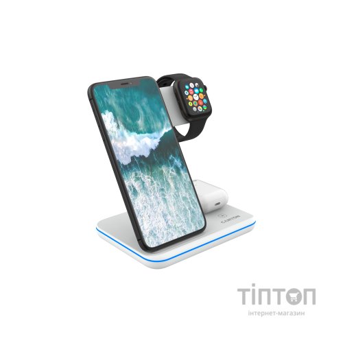 Зарядний пристрій Canyon WS-303 3in1 Wireless charger (CNS-WCS303W)