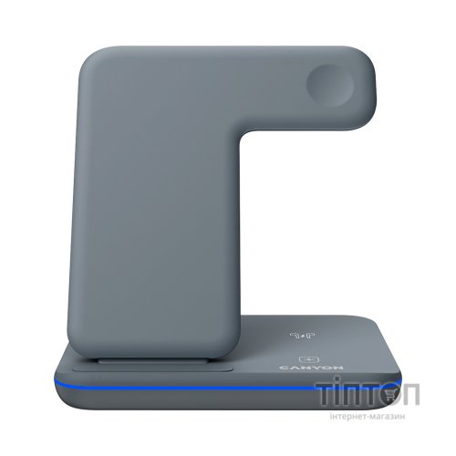 Зарядний пристрій Canyon WS-303, 3in1 Wireless Dark Grey (CNS-WCS303DG)