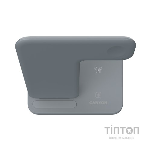 Зарядний пристрій Canyon WS-303, 3in1 Wireless Dark Grey (CNS-WCS303DG)