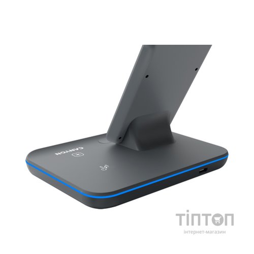Зарядний пристрій Canyon WS-303, 3in1 Wireless Dark Grey (CNS-WCS303DG)
