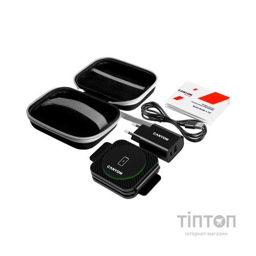 Зарядний пристрій Canyon WS-305 Foldable 3in1 Wireless charger (CNS-WCS305B)