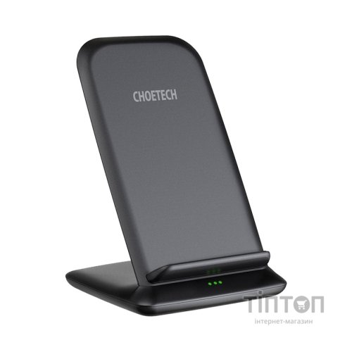 Зарядний пристрій Choetech 15W Fast Wireless Charging Stand 2coils black (T555-F-BK)