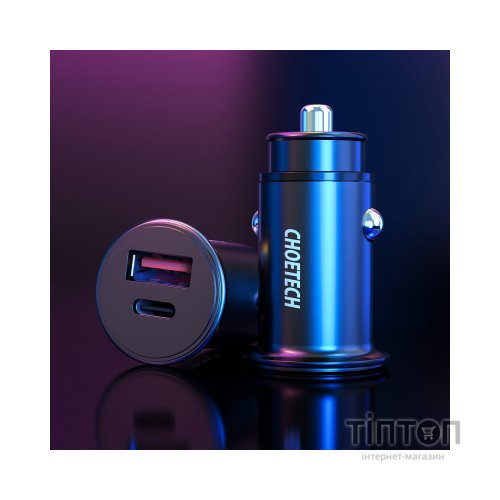 Зарядний пристрій Choetech 2xUSB 40W (2xUSB-C) PD3.0 20W (TC0008-V2-BK)