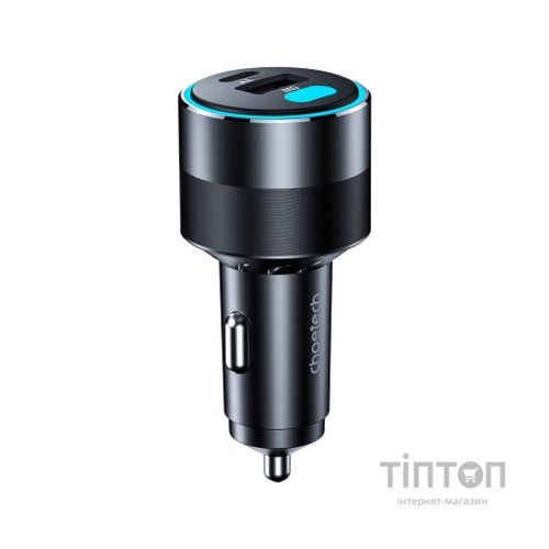 Зарядний пристрій Choetech car 2хUSB-C+USB-A 130W QC3.0/PD/PPS black (TC0011-BK)