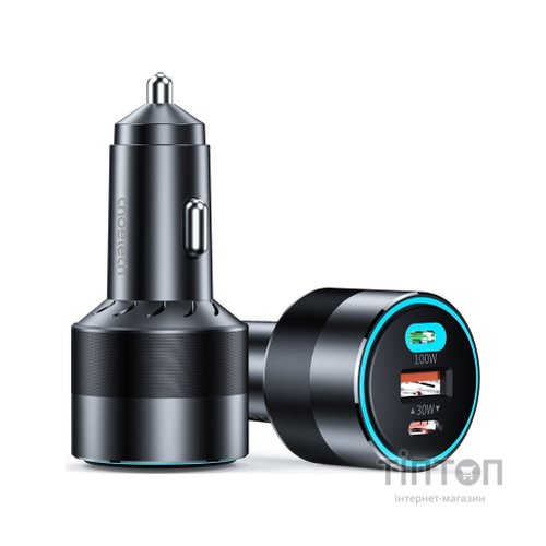 Зарядний пристрій Choetech car 2хUSB-C+USB-A 130W QC3.0/PD/PPS black (TC0011-BK)