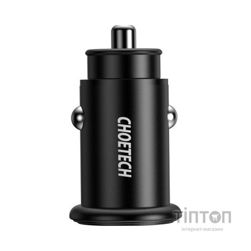 Зарядний пристрій Choetech Car USB-A/USB-C 30W QC3.0/PD (TC0006-V2-BK)
