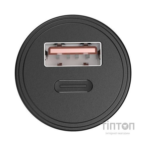 Зарядний пристрій Choetech Car USB-A/USB-C 30W QC3.0/PD (TC0006-V2-BK)