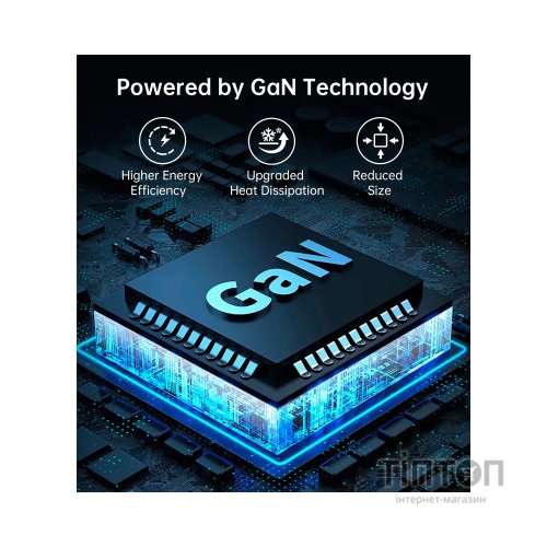 Зарядний пристрій Choetech GaN 2 USB-A / 2 USB-C 100W QC3.0/PD/PPS (PD8008-EU-WH)