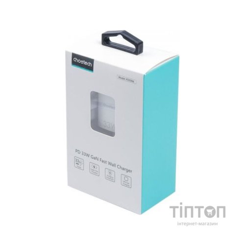 Зарядний пристрій Choetech GaN USB-A/USB-C 33W QC3.0/PD/PPS (PD5006-EU-WH)