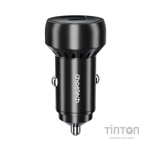 Зарядний пристрій Choetech USB-C+USB-A 60W QC3.0/PD/PPS black (TC0014-BK)