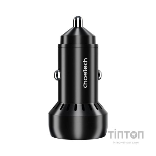 Зарядний пристрій Choetech USB-C+USB-A 60W QC3.0/PD/PPS black (TC0014-BK)