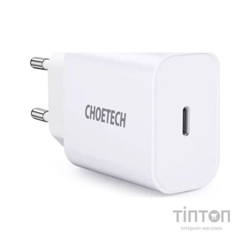 Зарядний пристрій Choetech USB-С 20W PD/QC (Q5004-EU-WH)