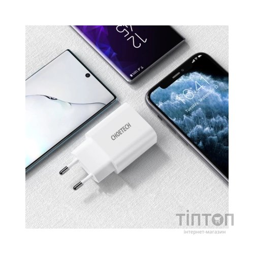 Зарядний пристрій Choetech USB-С 20W PD/QC (Q5004-EU-WH)