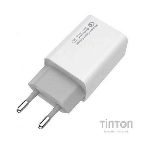 Зарядний пристрій ColorWay 1USB Huawei Super Charge/Quick Charge 3.0, 4A (20W) (CW-CHS014Q-WT)