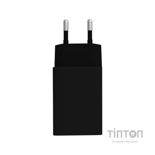 Зарядний пристрій ColorWay 1USB Quick Charge 3.0 (18W) black + cable Lightning (CW-CHS013QCL-BK)