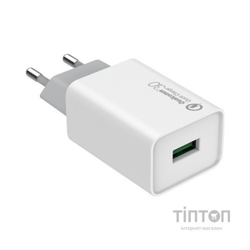 Зарядний пристрій ColorWay 1USB Quick Charge 3.0 (18W) (CW-CHS013Q-WT)