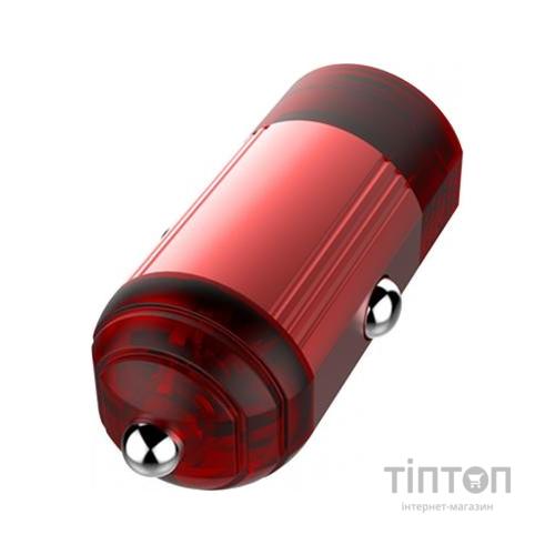 Зарядний пристрій ColorWay 1USB Quick Charge 3.0 (18W) red (CW-CHA012Q-RD)