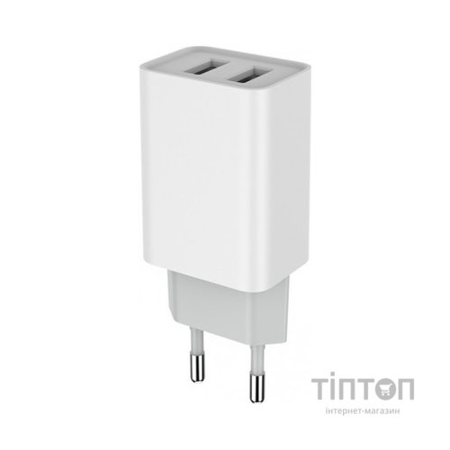 Зарядний пристрій ColorWay 2USB AUTO ID 2.1A (10W) (CW-CHS015-WT)