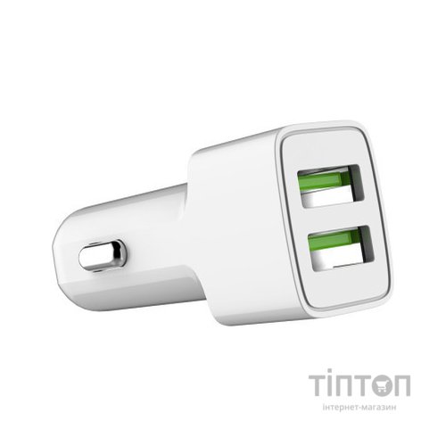 Зарядний пристрій ColorWay 2USB AUTO ID 2.4A (12W) white (CW-CHA009-WT)