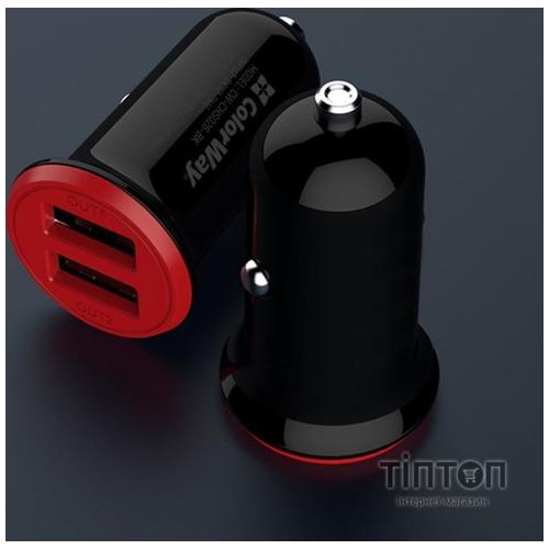 Зарядний пристрій ColorWay 2USB AUTO ID 3.4A (17W) red/black (CW-CHA026-BK)