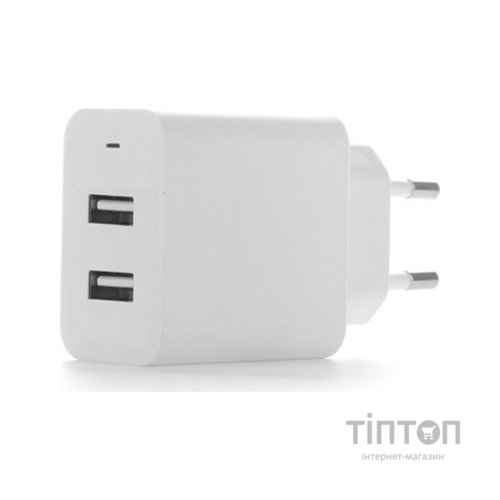 Зарядний пристрій ColorWay 2USB AUTO ID 4.8A (24W) (CW-CHS016-WT)
