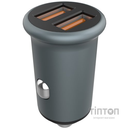 Зарядний пристрій ColorWay 2USB Quick Charge 3.0 (36W) Gray (CW-CHA036Q-GR)