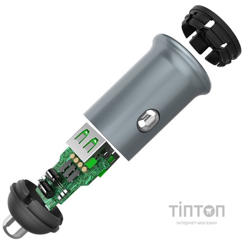 Зарядний пристрій ColorWay 2USB Quick Charge 3.0 (36W) Gray (CW-CHA036Q-GR)