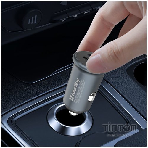 Зарядний пристрій ColorWay 2USB Quick Charge 3.0 (36W) Gray (CW-CHA036Q-GR)