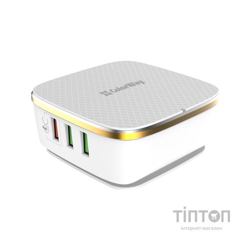 Зарядний пристрій ColorWay 6USB (1QC3.0 + 5 AUTO ID) 7A (35W) white (CW-CHS019Q-WT)