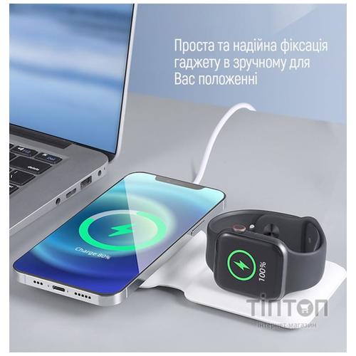 Зарядний пристрій ColorWay MagSafe Duo Charger 15W for iPhone (White) (CW-CHW32Q-WT)