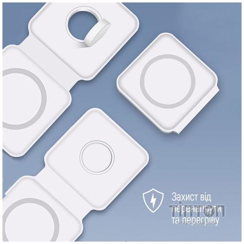 Зарядний пристрій ColorWay MagSafe Duo Charger 15W for iPhone (White) (CW-CHW32Q-WT)
